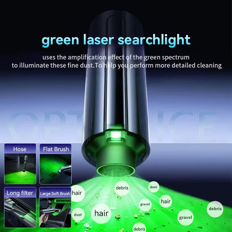 80W Car Vacuum Cleaner Portable 17000PA Handheld Wireless Vacuum Cleaner and Air Blower Air Pump 3In1 Dust Blower for Home Pet