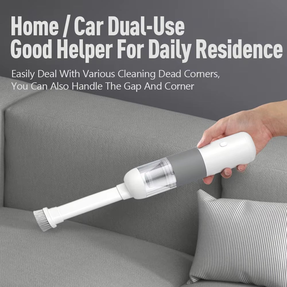 120W Car Vacuum Cleaner Rechargeable Handheld Car USB Type C Wireless Dust Catcher 20000Pa Suction Smart Home Dual-Purpose Clean