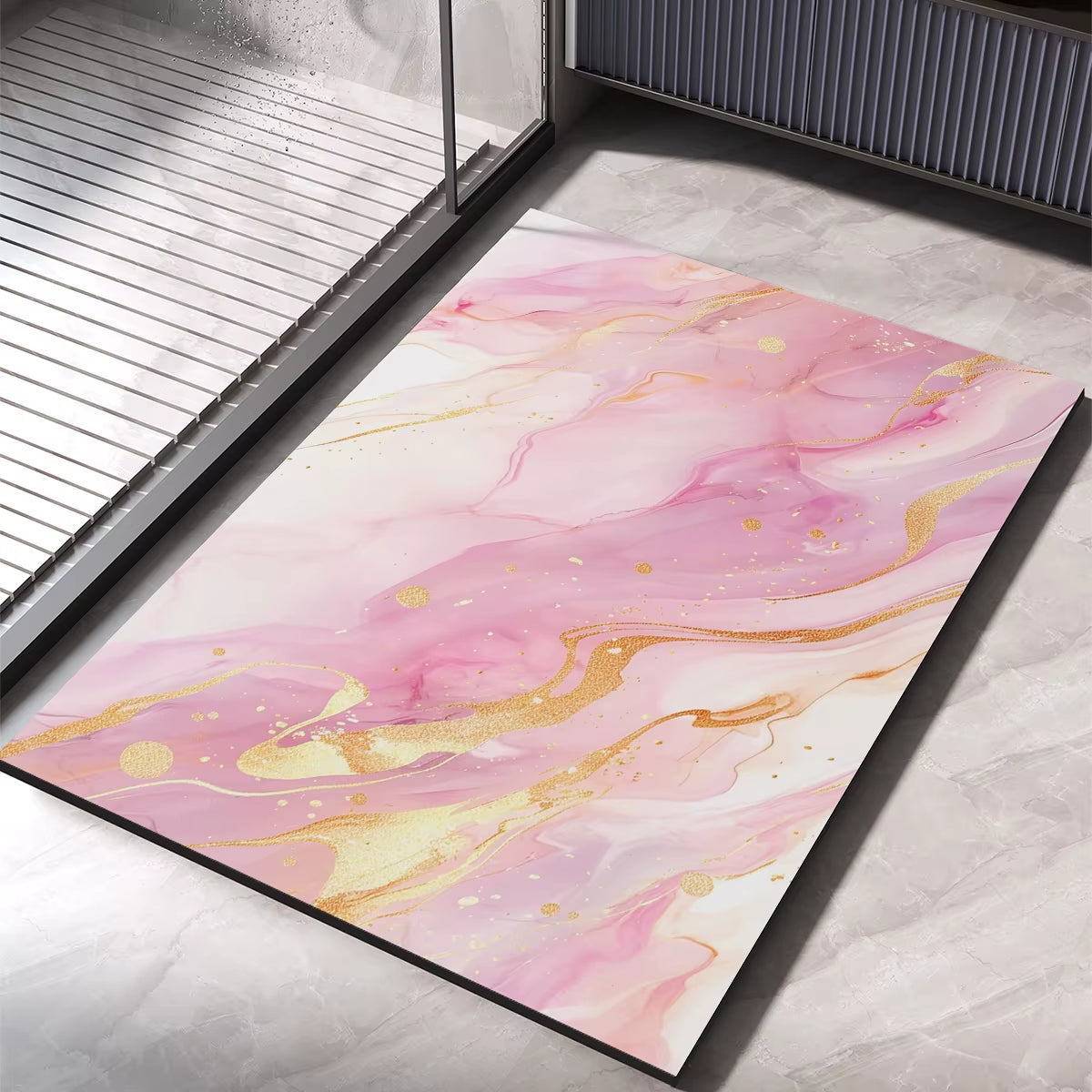 Luxury Bath Mat Bathroom Rug Super Absorbent Foot Floor Mats Quick Dry Non-Slip Shower Pad Toilet Carpet Entrance Doormat