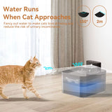 Automatic Pet Water Fountain 2600Mah Wireless Cat Water Dispenser 2.2L Infrared Sensor Smart Dog Drinkier Filter Fountain