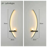 Modern LED Wall Lamp – Minimalist Art Design for Bedroom, Living Room, and Bathroom, Gold/Black