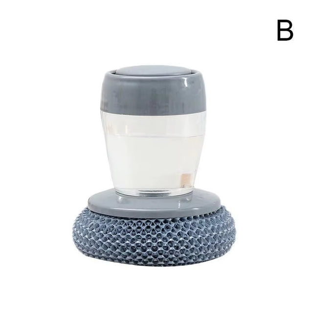 Kitchen Soap Dispensing Dishwashing Tool Brush Easy Use Scrubber Wash Clean Tool Soap Dispenser Brush Kitchen Cleaning Tool