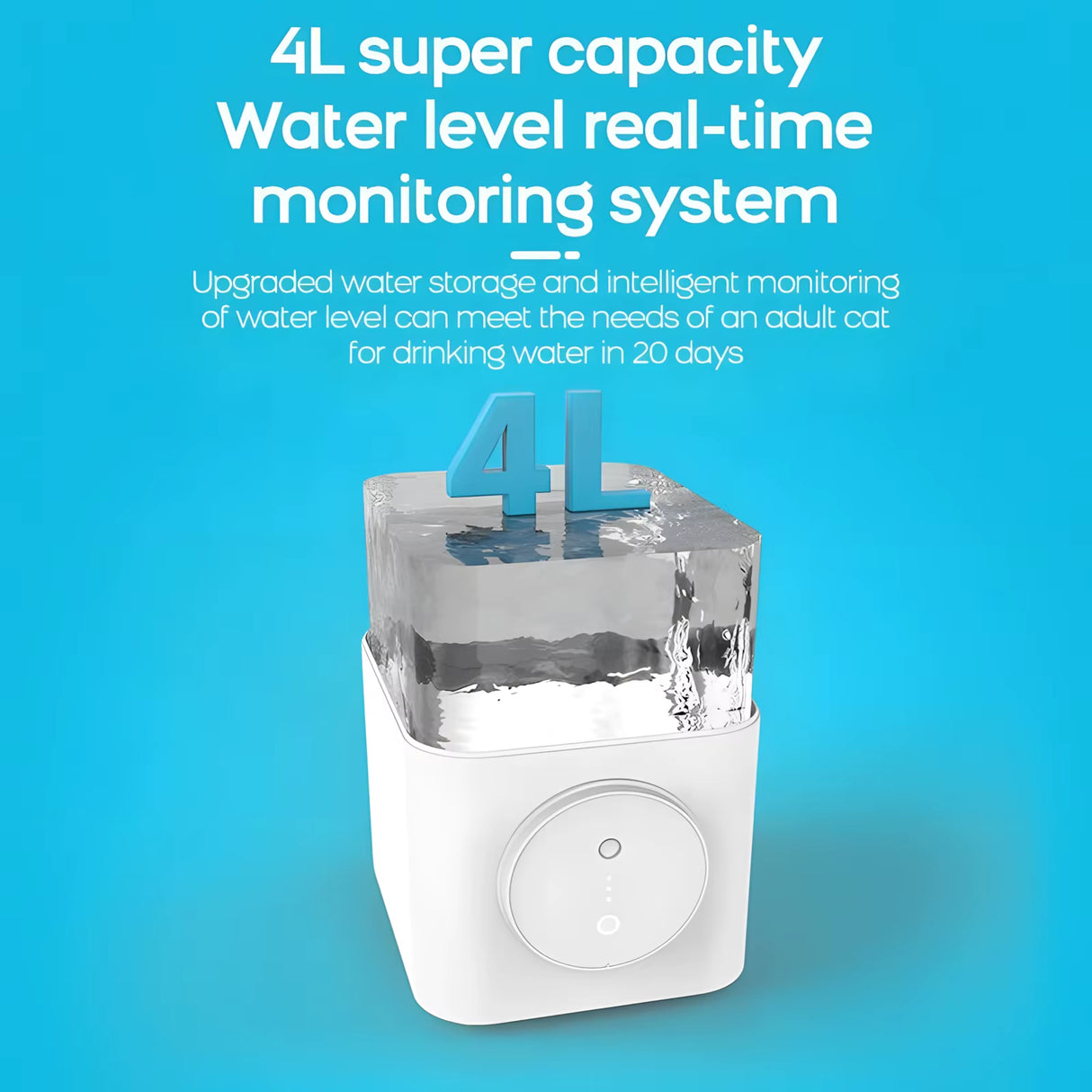 Intelligent 3.5L Wi-Fi Wireless Cat Water Fountain Automatic App Control of Timed Luxury Smart Pet Water Fountain Dispenser Bowl