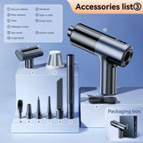 80W Car Vacuum Cleaner Portable 17000PA Handheld Wireless Vacuum Cleaner and Air Blower Air Pump 3In1 Dust Blower for Home Pet