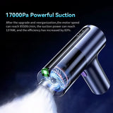80W Car Vacuum Cleaner Portable 17000PA Handheld Wireless Vacuum Cleaner and Air Blower Air Pump 3In1 Dust Blower for Home Pet
