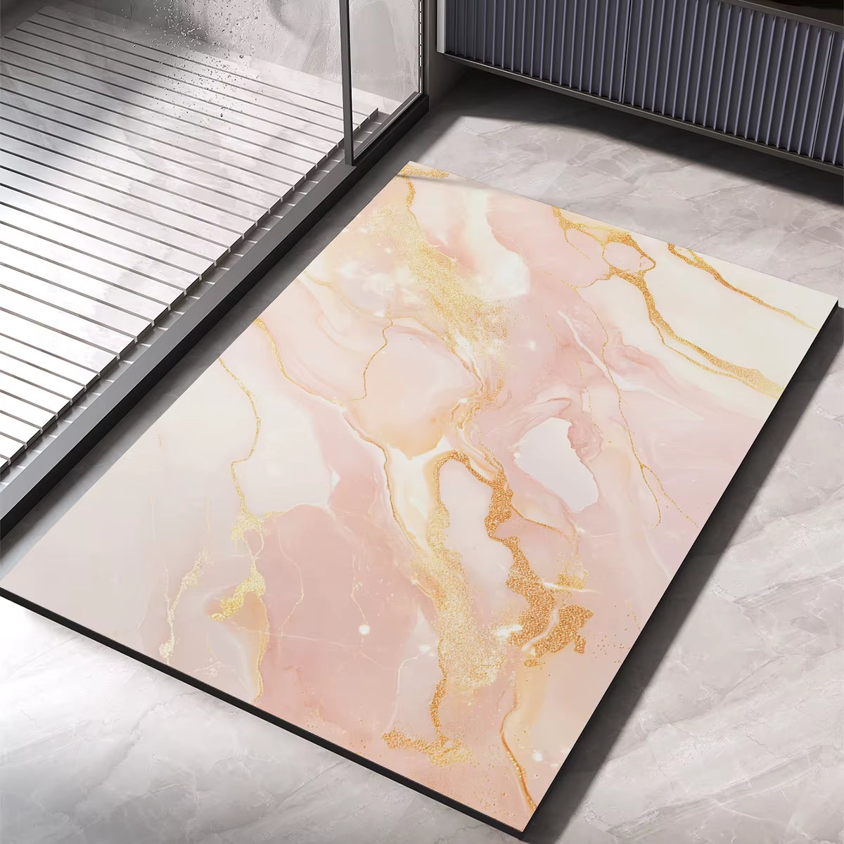 Luxury Bath Mat Bathroom Rug Super Absorbent Foot Floor Mats Quick Dry Non-Slip Shower Pad Toilet Carpet Entrance Doormat