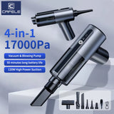 80W Car Vacuum Cleaner Portable 17000PA Handheld Wireless Vacuum Cleaner and Air Blower Air Pump 3In1 Dust Blower for Home Pet