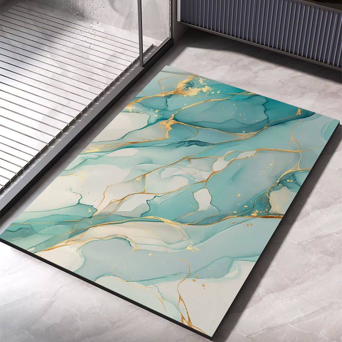 Luxury Bath Mat Bathroom Rug Super Absorbent Foot Floor Mats Quick Dry Non-Slip Shower Pad Toilet Carpet Entrance Doormat