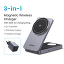 UGREEN 3-In-1 Mfi 15W MAX Magnetic Wireless Charger Stand Qi2 Charging for Iphone 16 Pro Max/Airpods 4 for Magsafe Fast Charger