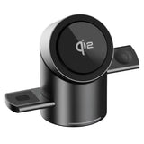 New Truly Qi2 3 in 1 Magsafe Magnetic Touch Button Wireless Charger for Android Iphone Iwatch Airpods Fast Charging Dock Station