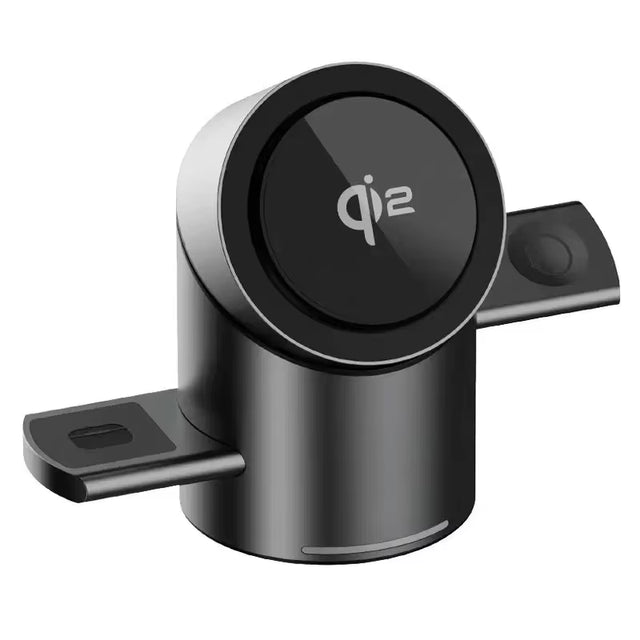 New Truly Qi2 3 in 1 Magsafe Magnetic Touch Button Wireless Charger for Android Iphone Iwatch Airpods Fast Charging Dock Station