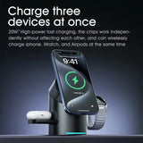 New Truly Qi2 3 in 1 Magsafe Magnetic Touch Button Wireless Charger for Android Iphone Iwatch Airpods Fast Charging Dock Station