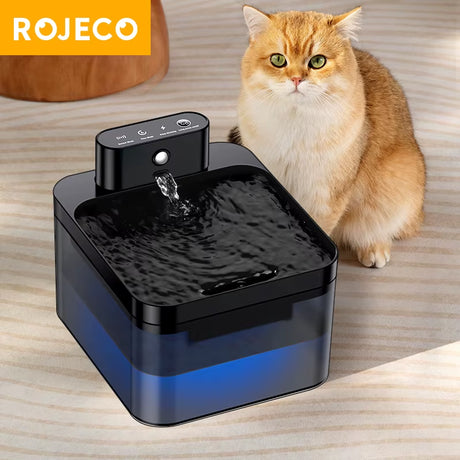 Automatic Pet Water Fountain 2600Mah Wireless Cat Water Dispenser 2.2L Infrared Sensor Smart Dog Drinkier Filter Fountain