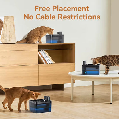 Automatic Pet Water Fountain 2600Mah Wireless Cat Water Dispenser 2.2L Infrared Sensor Smart Dog Drinkier Filter Fountain